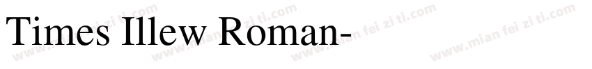 Times Illew Roman字体转换